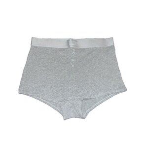 NWT Victoria's Secret PINK Cotton Blend Heather Gray Boyshort Panty Sz XL